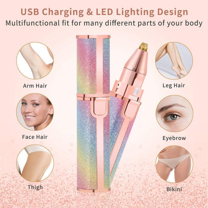 2 in 1 Eyebrow Trimmer & Face Hair Remover