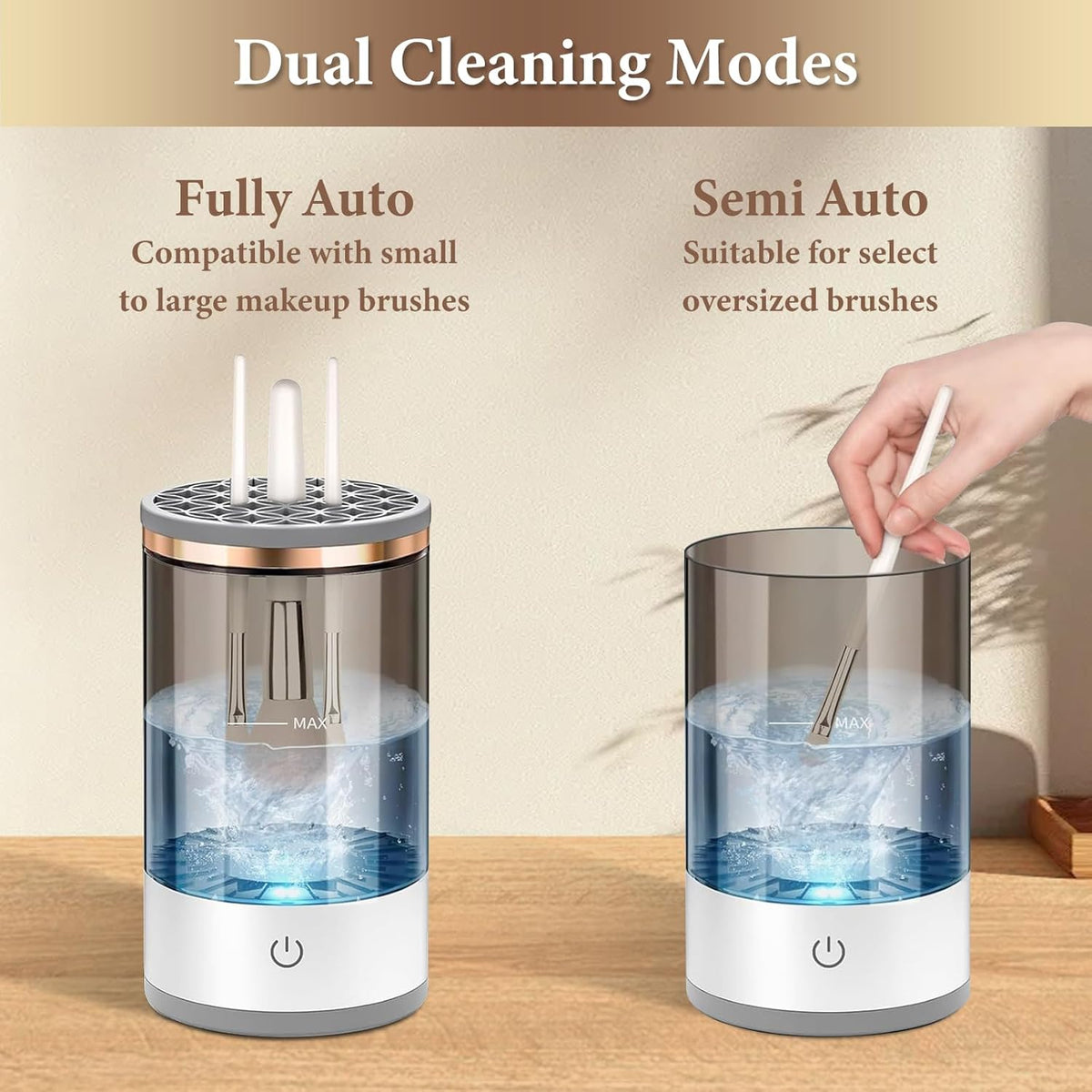 Automatic MakeUp Brush Cleaner